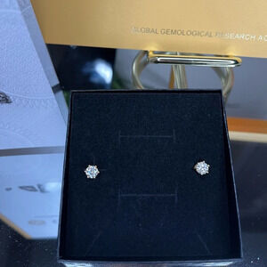 5.0mm Moissanite .50 CT each total 1CT combined